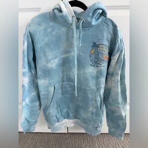 Disney Light Blue Stitch Tie-Dye Men's Hoodie